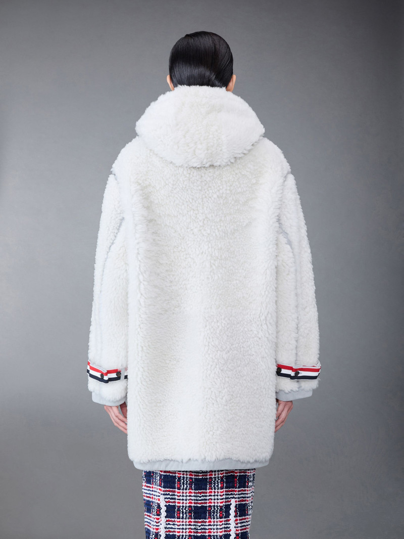 Thom Browne Shearling Oversized Hooded Coat outlook