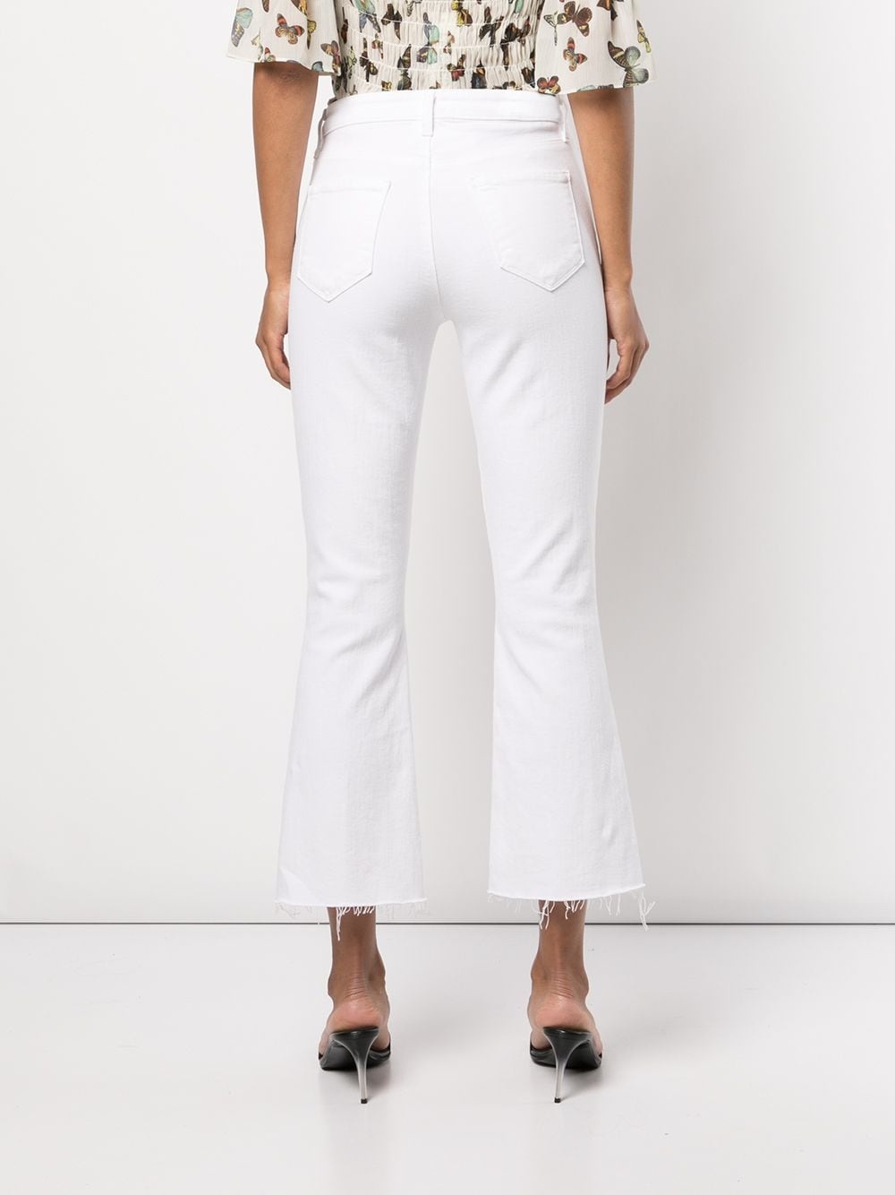 high-waisted cropped jeans - 4