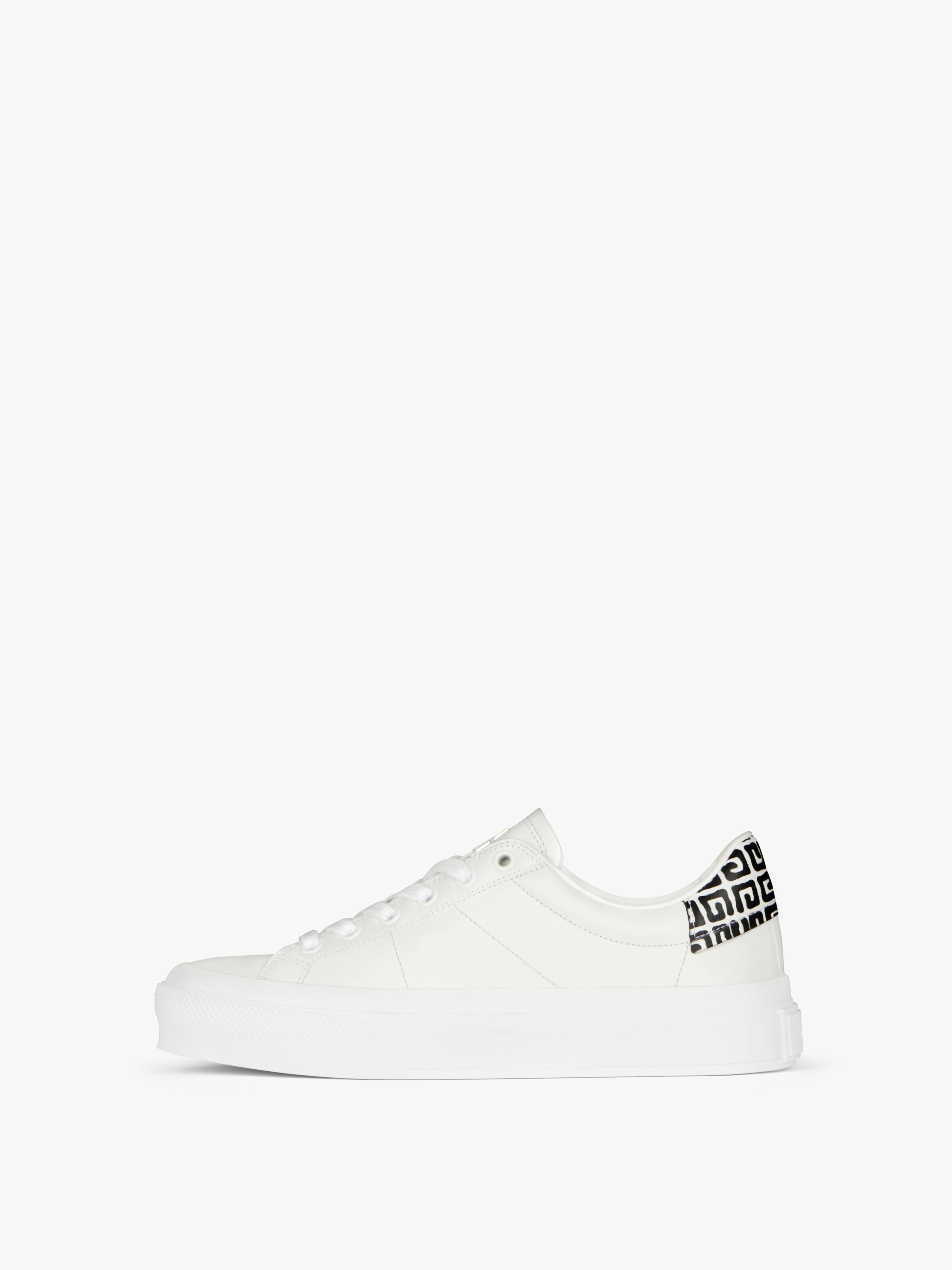 SNEAKERS IN LEATHER WITH TAG EFFECT  4G PRINT - 3
