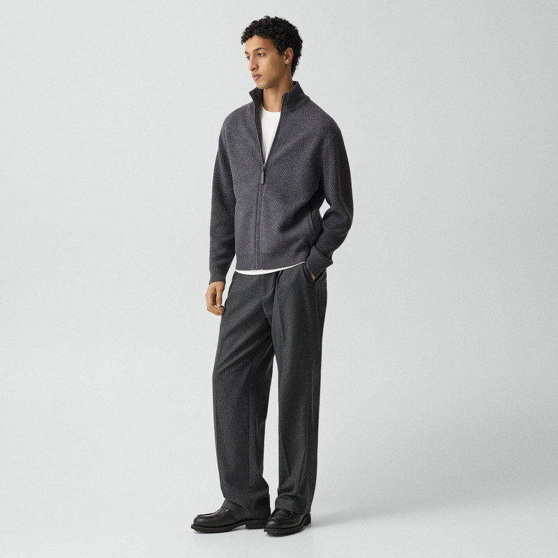 Theory Turtleneck Cardigan in Boiled Wool outlook