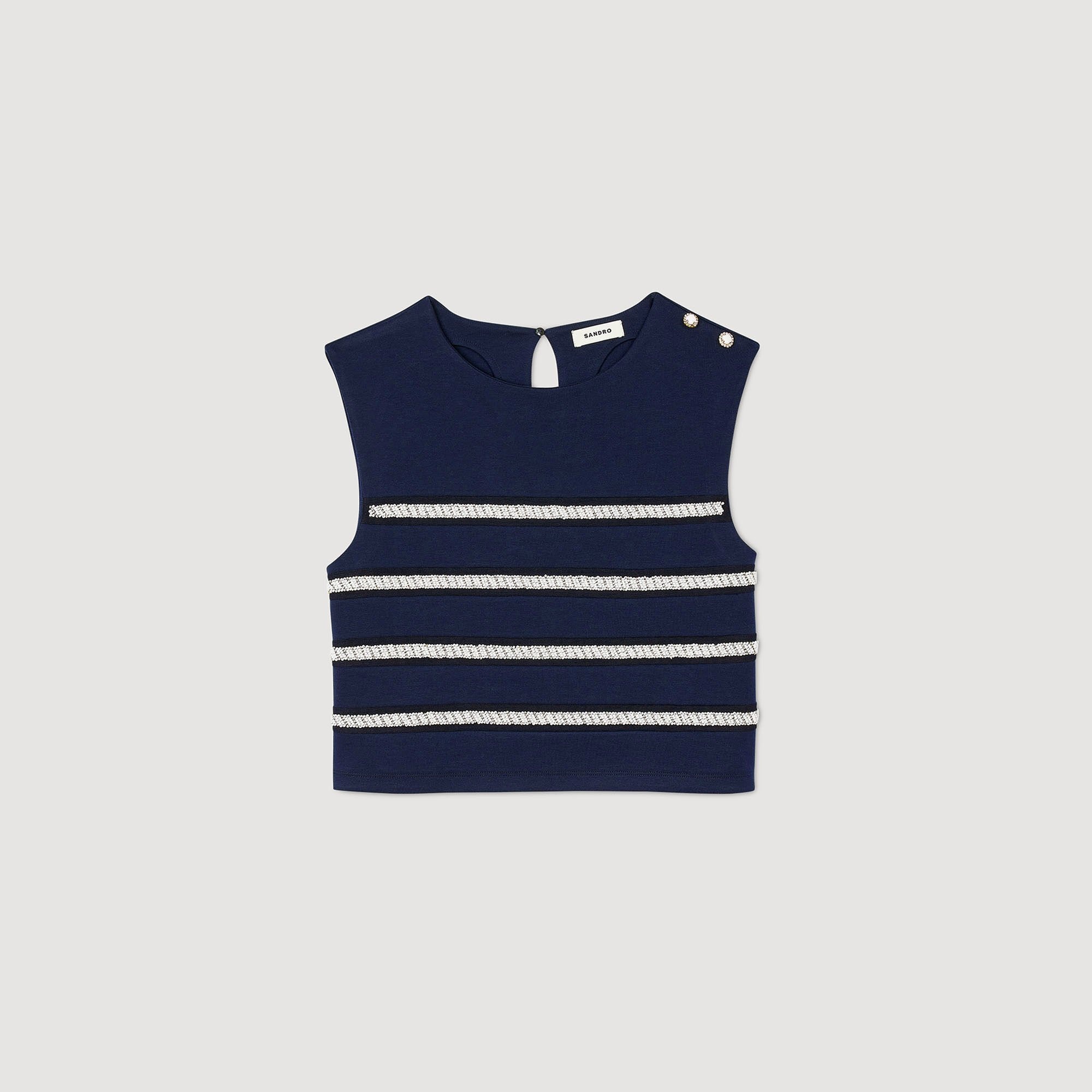 SLEEVELESS STRIPED T-SHIRT - 6