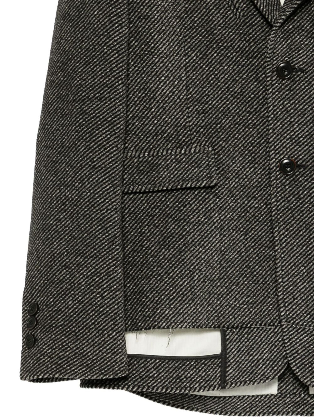 layered details blazer - 2