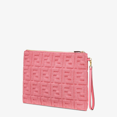 FENDI Pink terrycloth pouch outlook