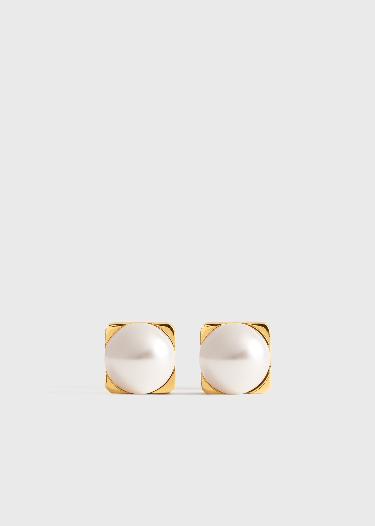 Faux pearl studs white - 7