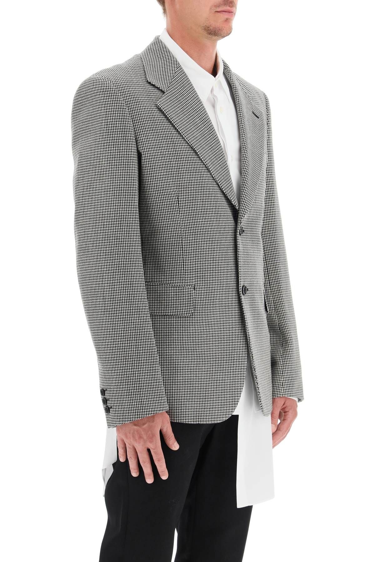 HOUNDSTOOTH SINGLE-BREASTED JACKET - 3