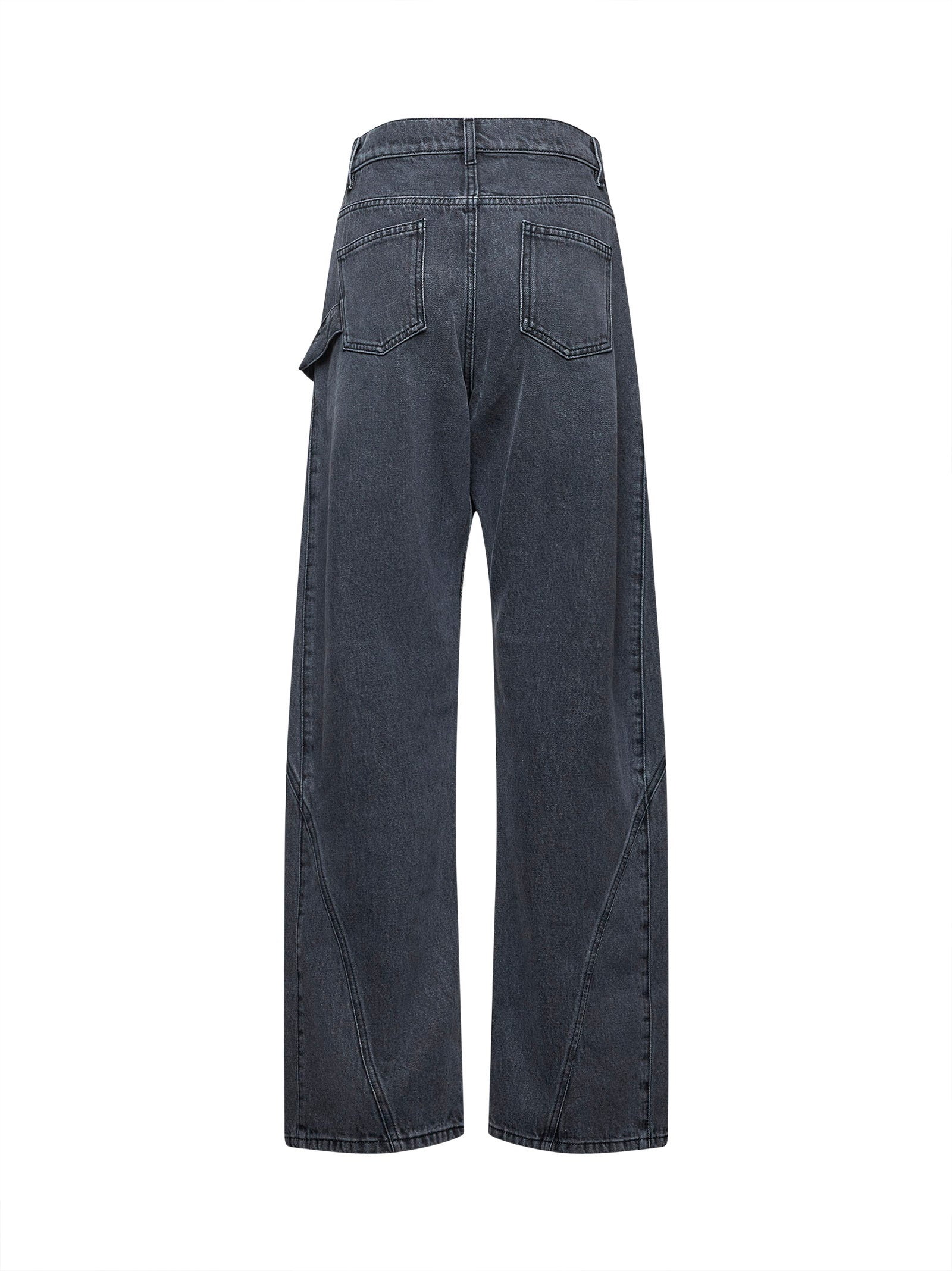 Black twisted leg workwear jeans - 2