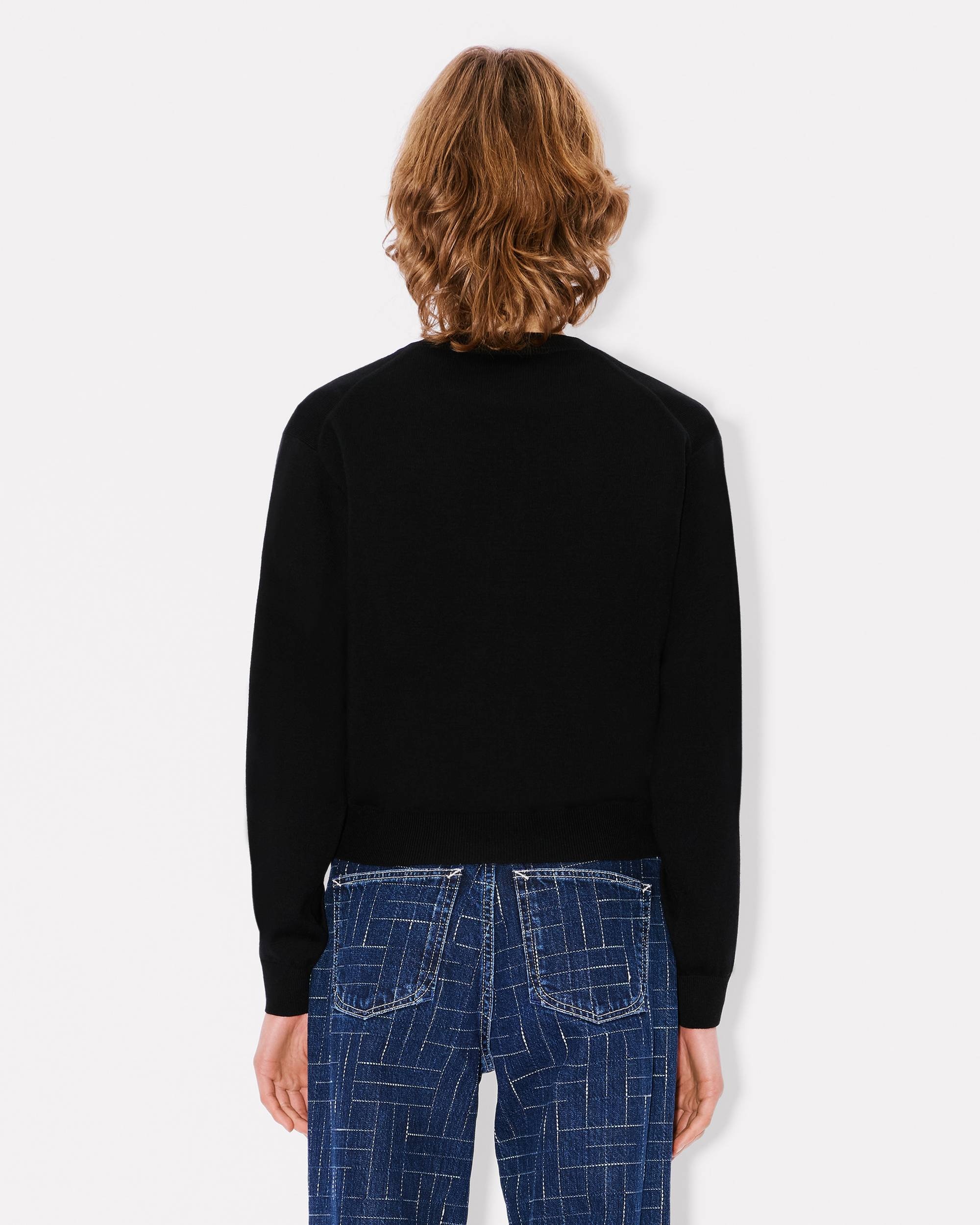 'Boke Flower' embroidered cardigan in merino wool - 4