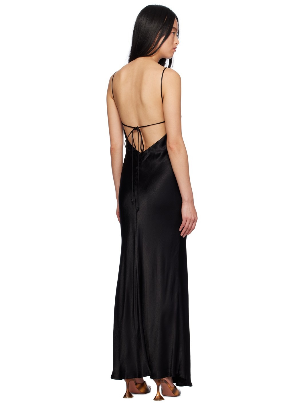 Black Ren Split Maxi Dress - 3