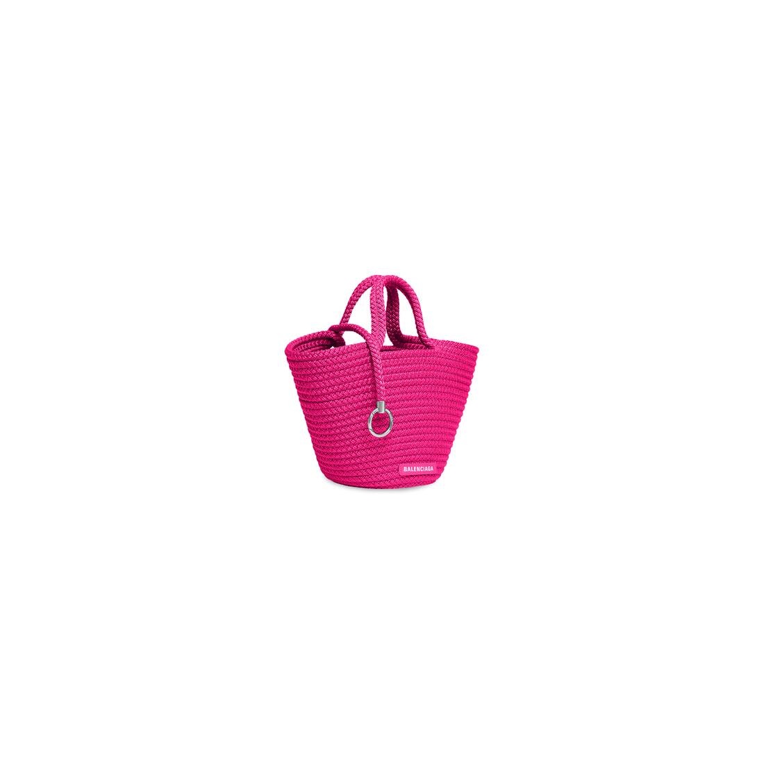 Women's Ibiza Small Basket With Strap in Pink - 2