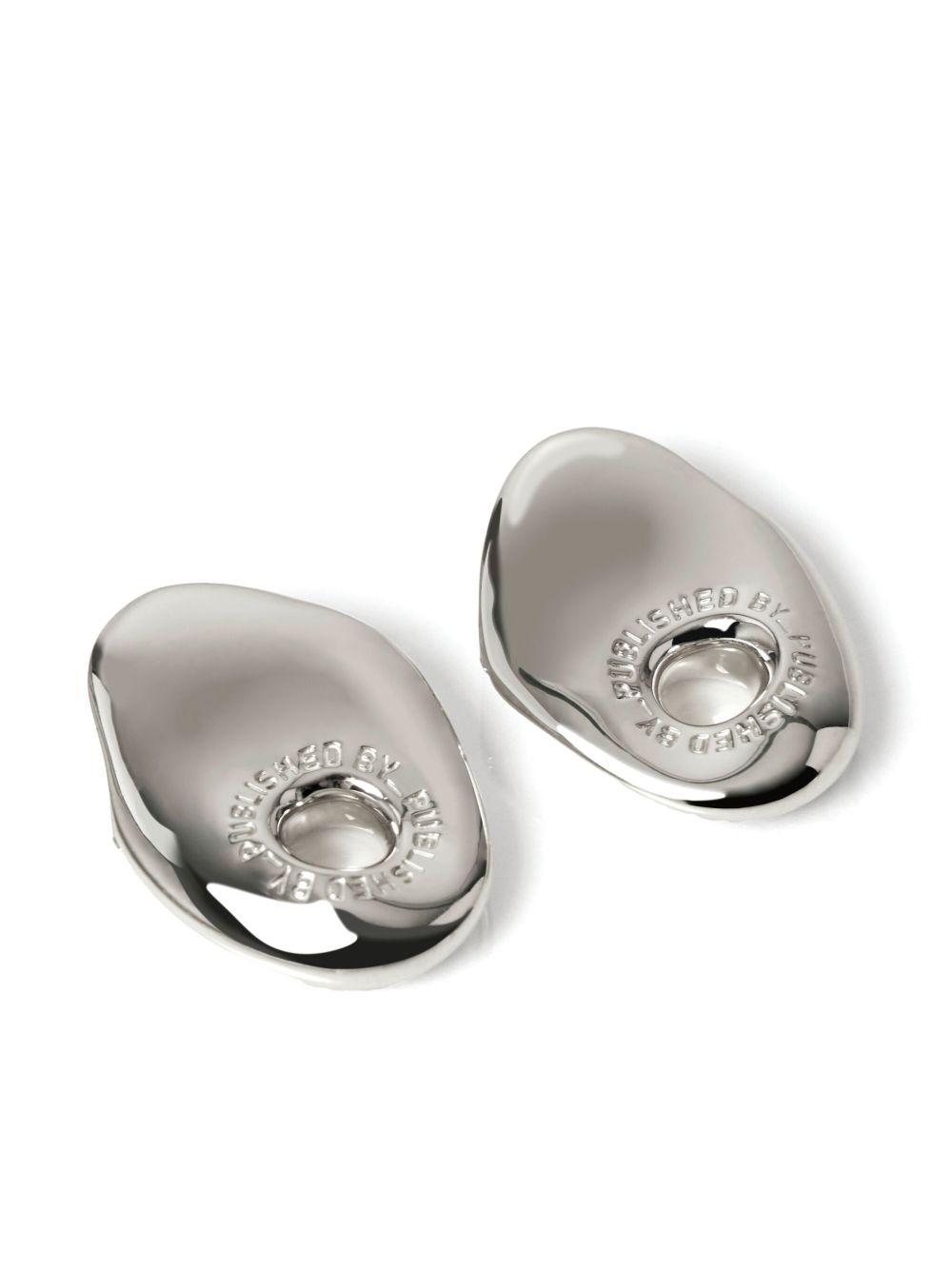 logo-engraved earrings - 5