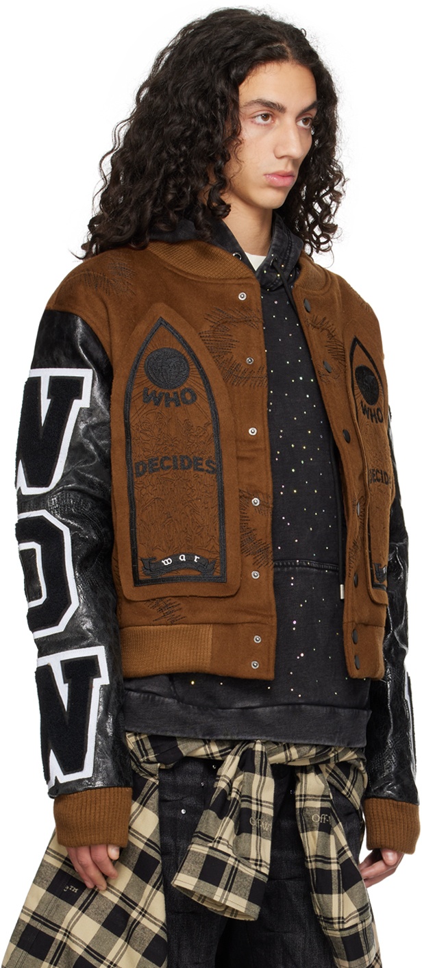 SSENSE Exclusive Brown Namesake Varsity Bomber Jacket - 2
