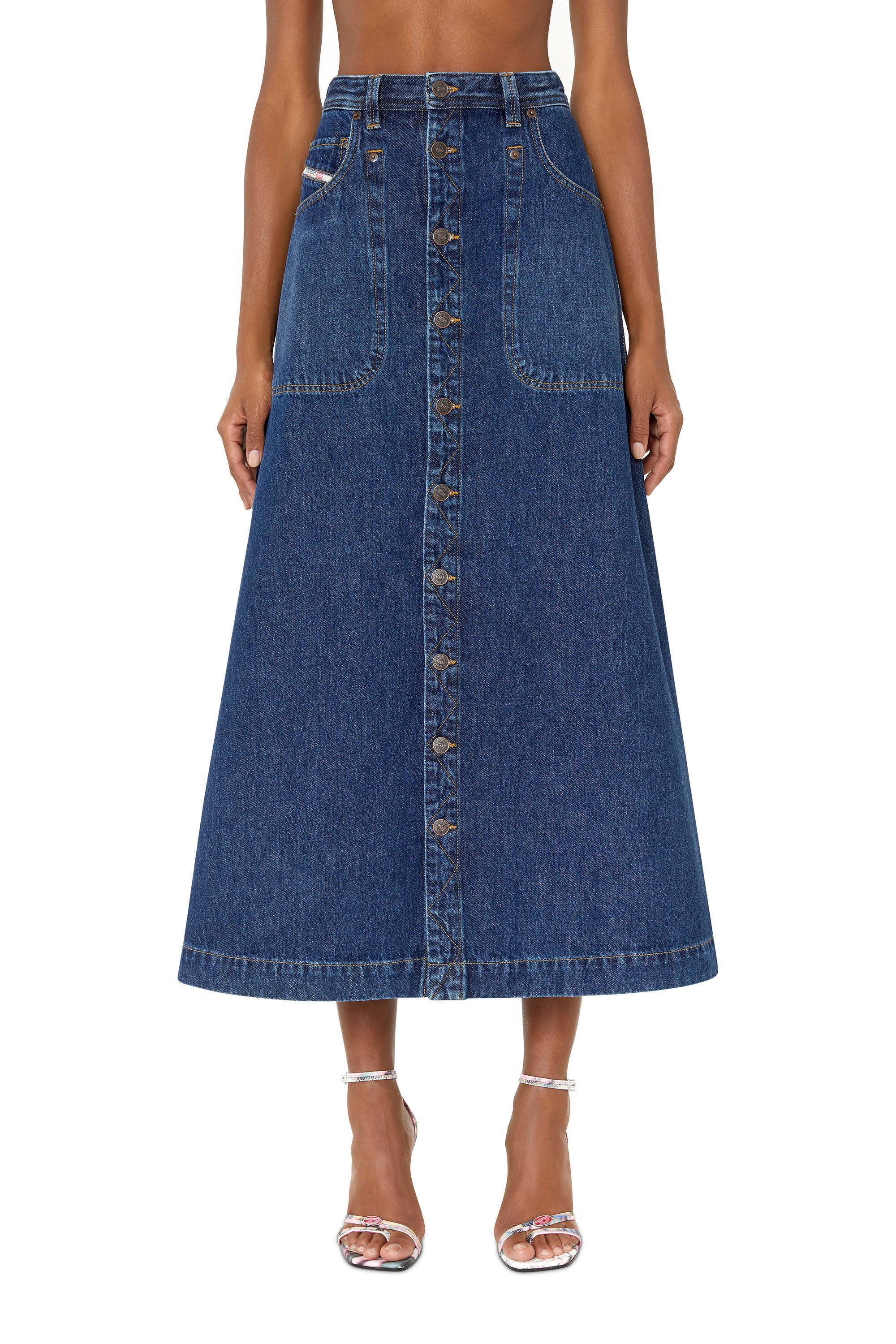 DE-ALBUS-L A-LINE LONG SKIRT - 3