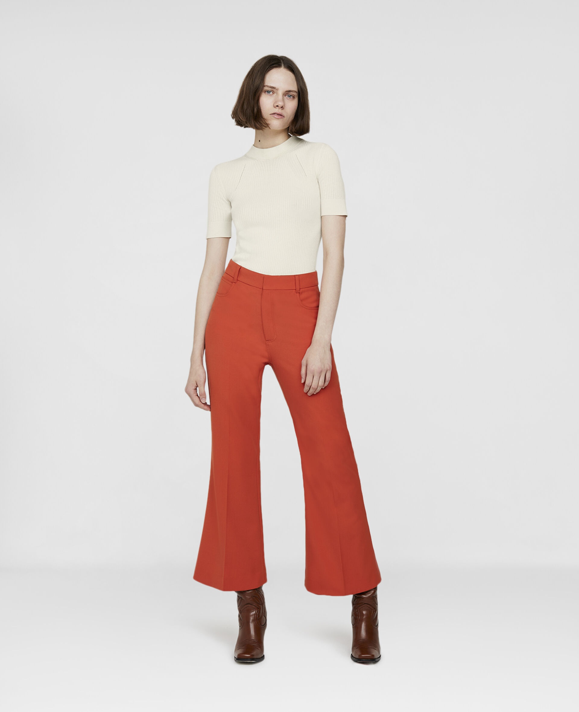 Ribbed Knit Top - 2