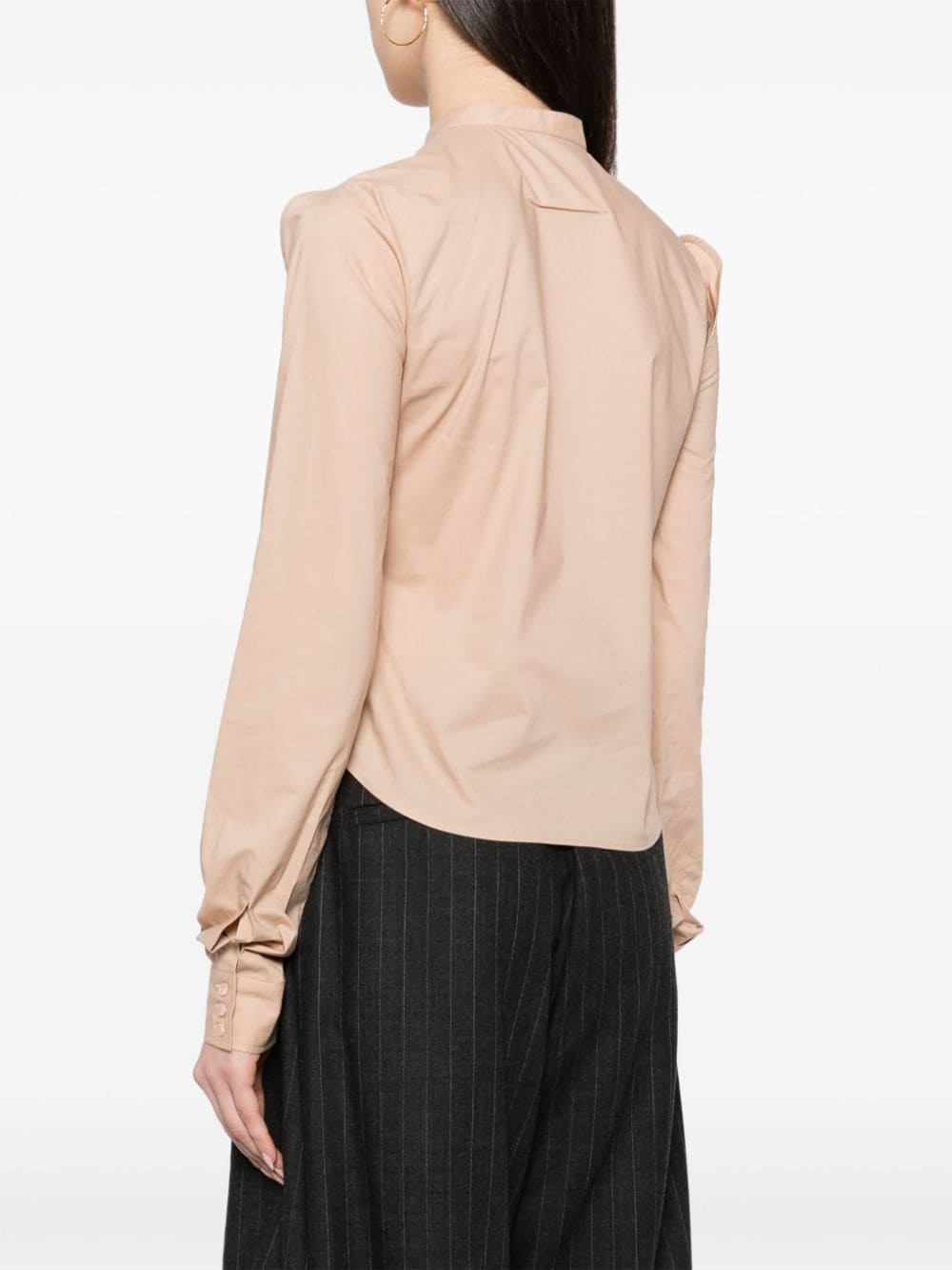 cut-out cotton shirt - 4
