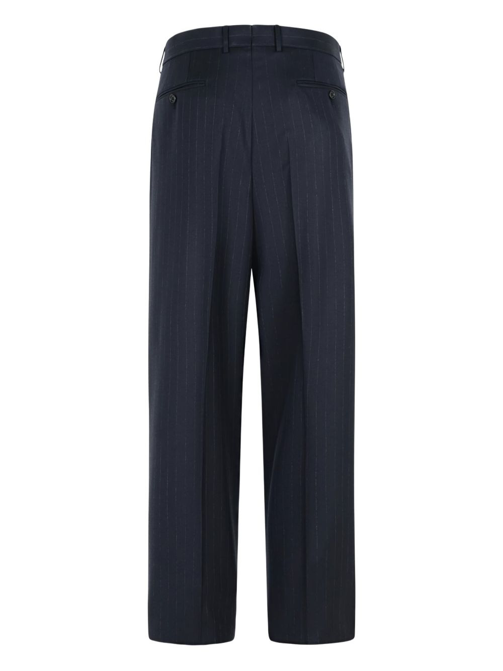 pinstripe-pleated trousers - 2