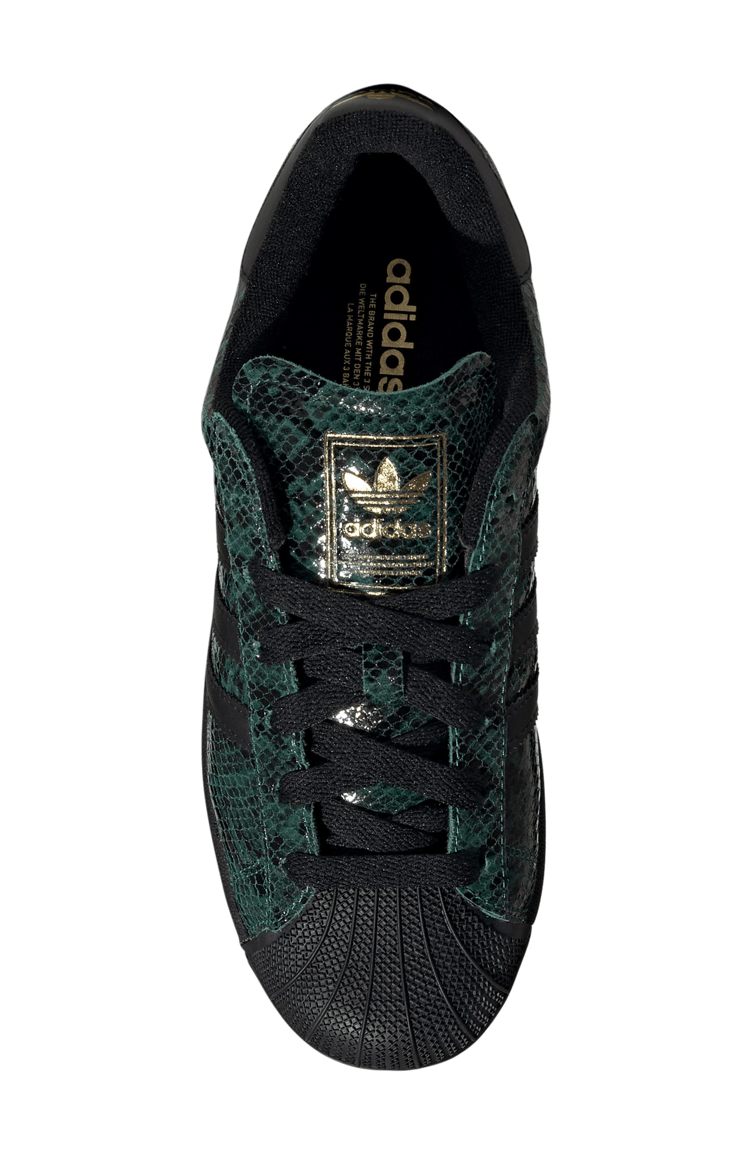 adidas Superstar II Sneaker in Collegiate Green/Black/Gold at Nordstrom - 4