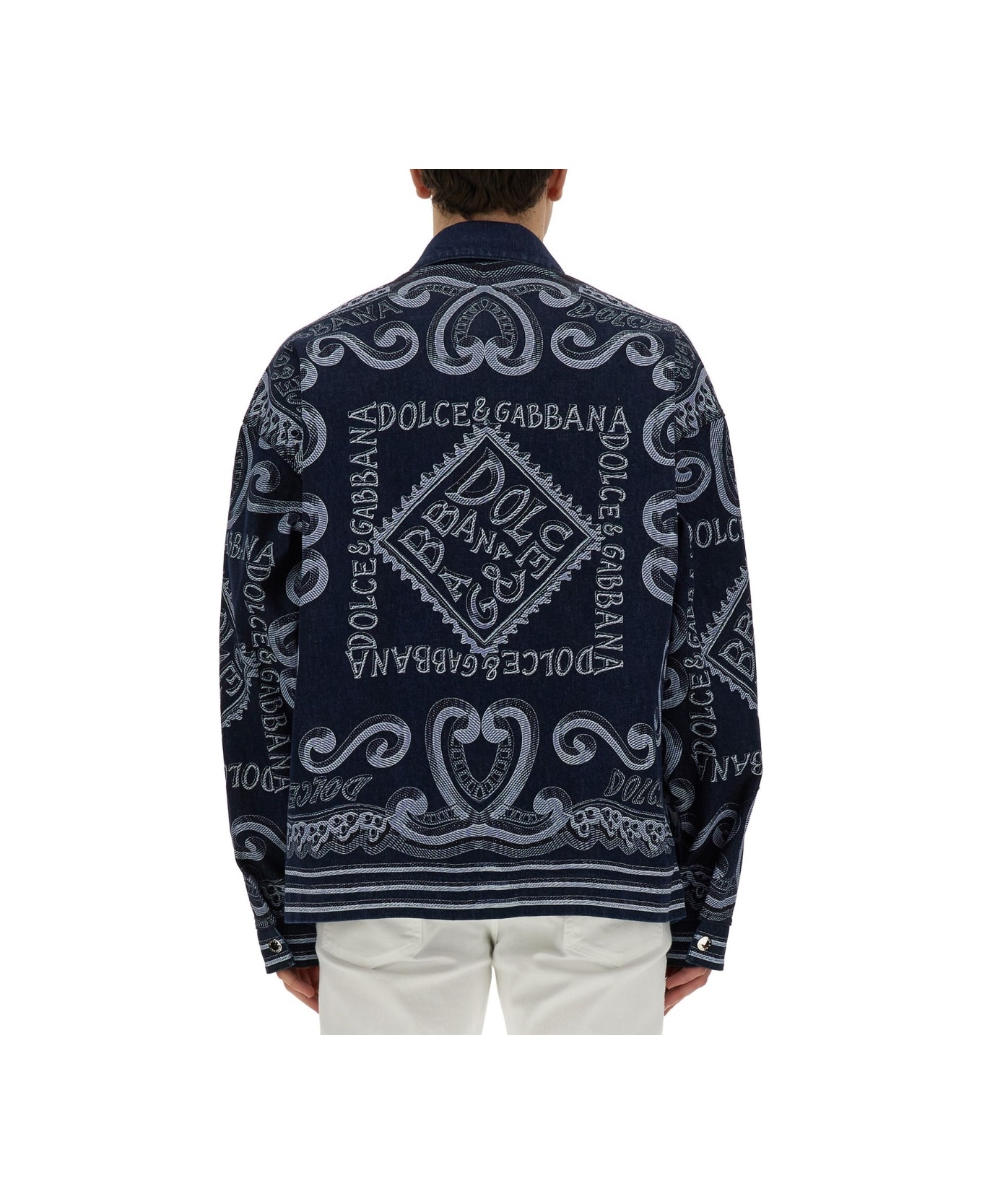 Navy Print Cardigan - 3