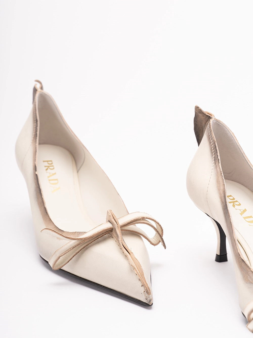 Prada Women Old Leather Pumps - 5