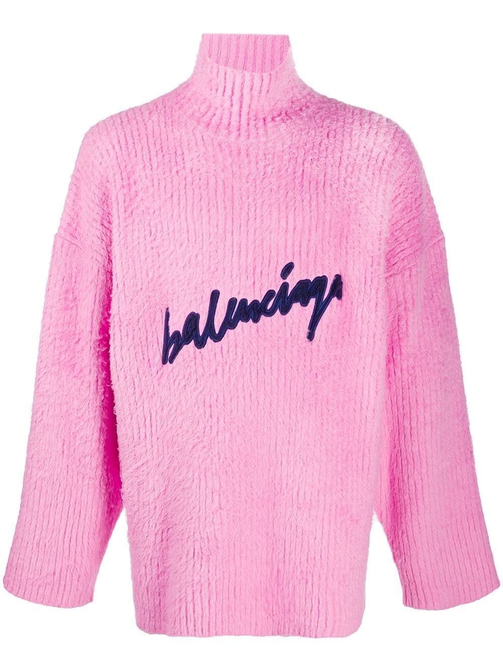 Scribble embroidered logo knitted jumper - 1