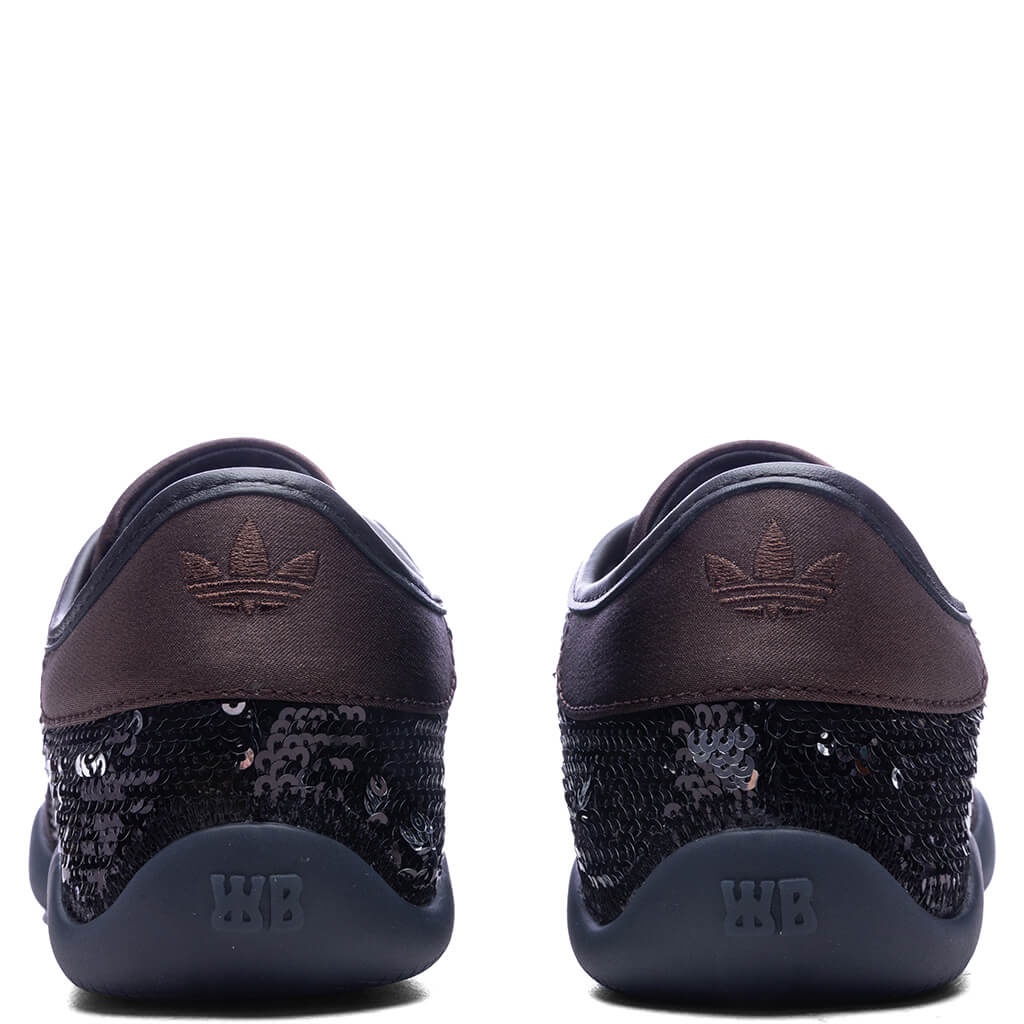 ADIDAS ORIGINALS X WALES BONNER KARINTHA SEQUIN - CORE BLACK/SILVER METALLIC/DARK BROWN - 4