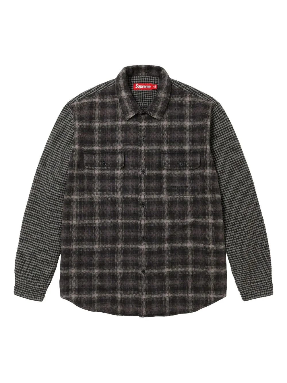 plaid houndstooth shirt - 1