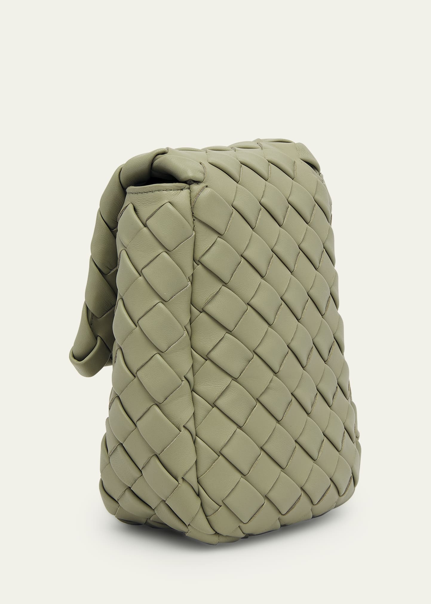Men's Mini Padded Intrecciato Leather Crossbody Bag - 3