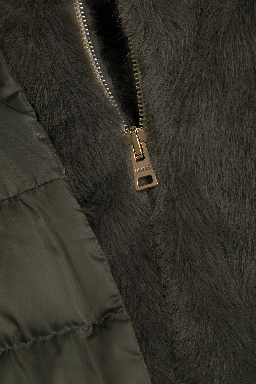 Herno Quilted Hooded Shell and Faux fur Gilet - 5