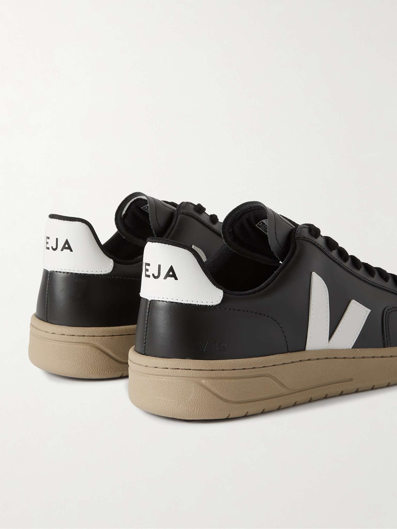 V-12 Rubber-Trimmed Leather Sneakers - 5