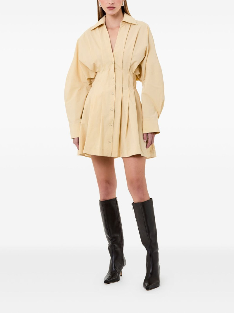 NICHOLAS Fabienne pleated button-front shirt dress outlook