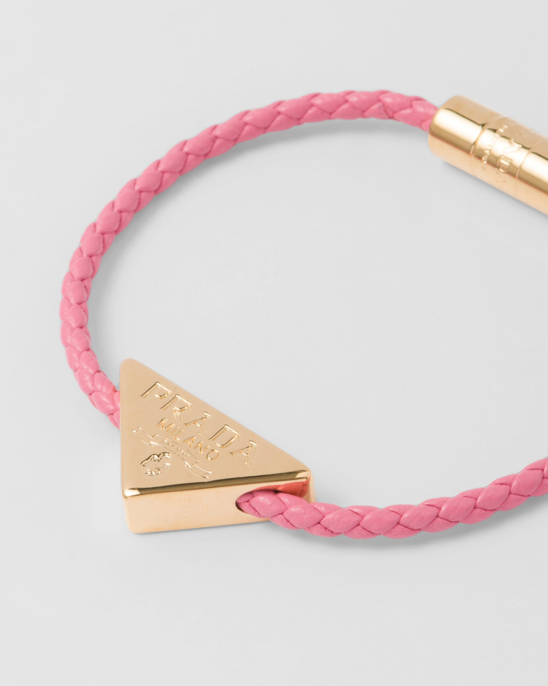 Prada Braided nappa leather bracelet outlook