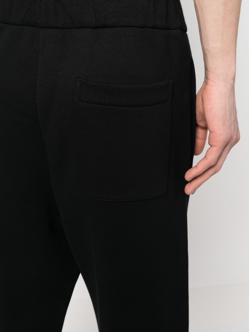 elasticated-waist cotton track pants - 5