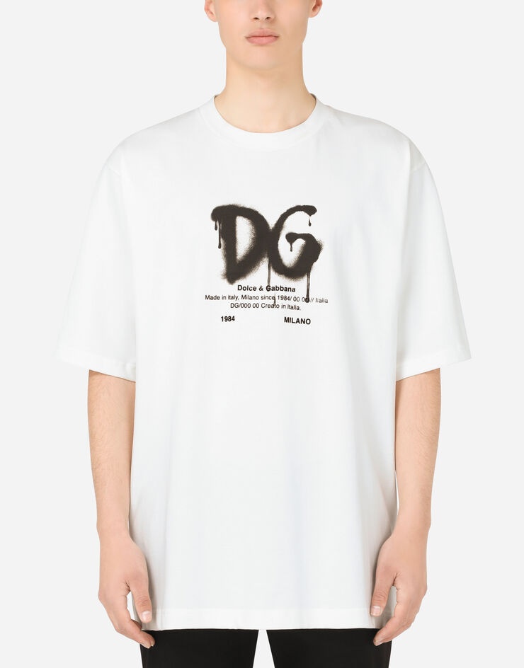 Cotton T-shirt with D&G print - 1