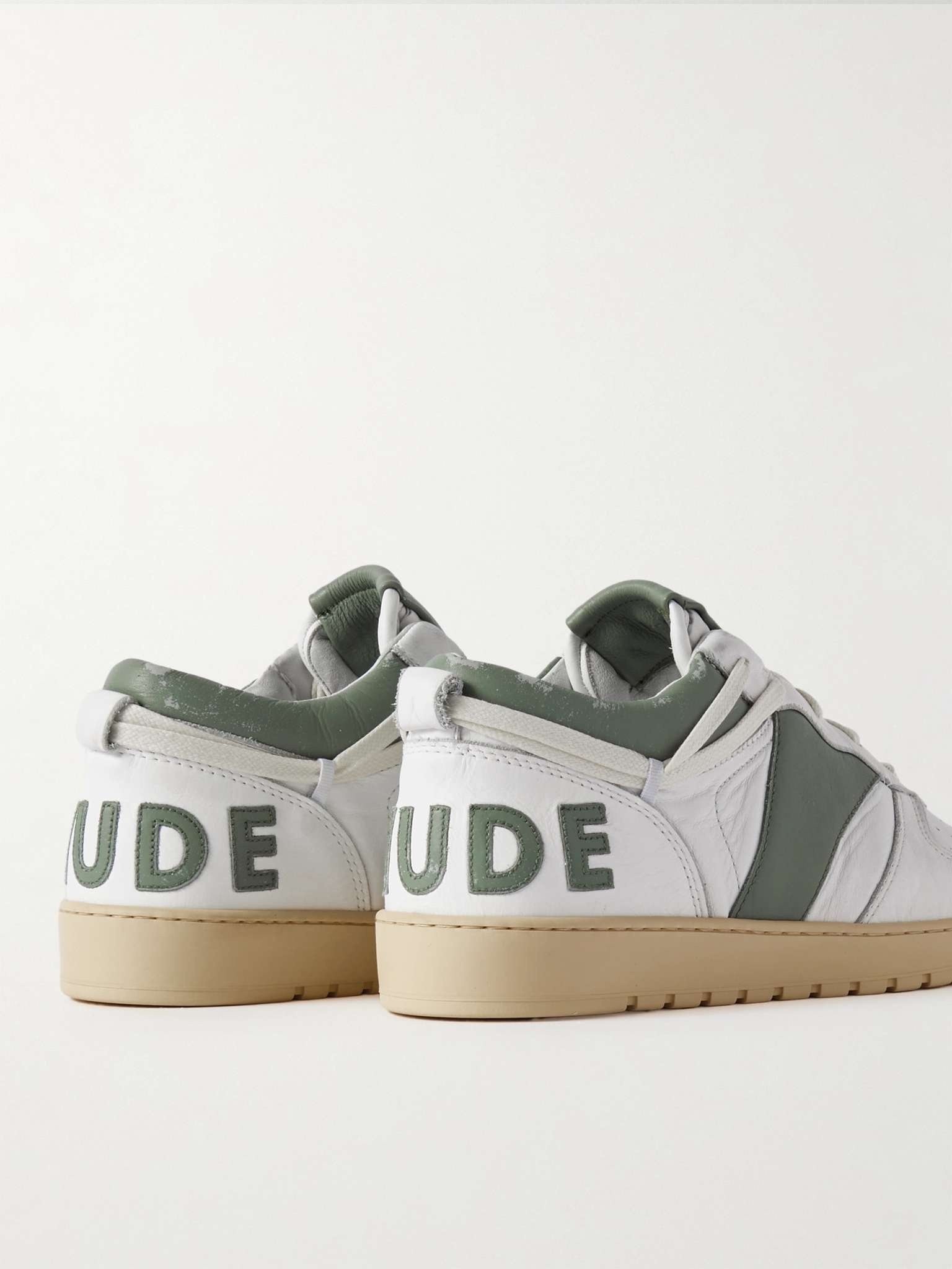 Rhecess Colour-Block Distressed Leather Sneakers - 5