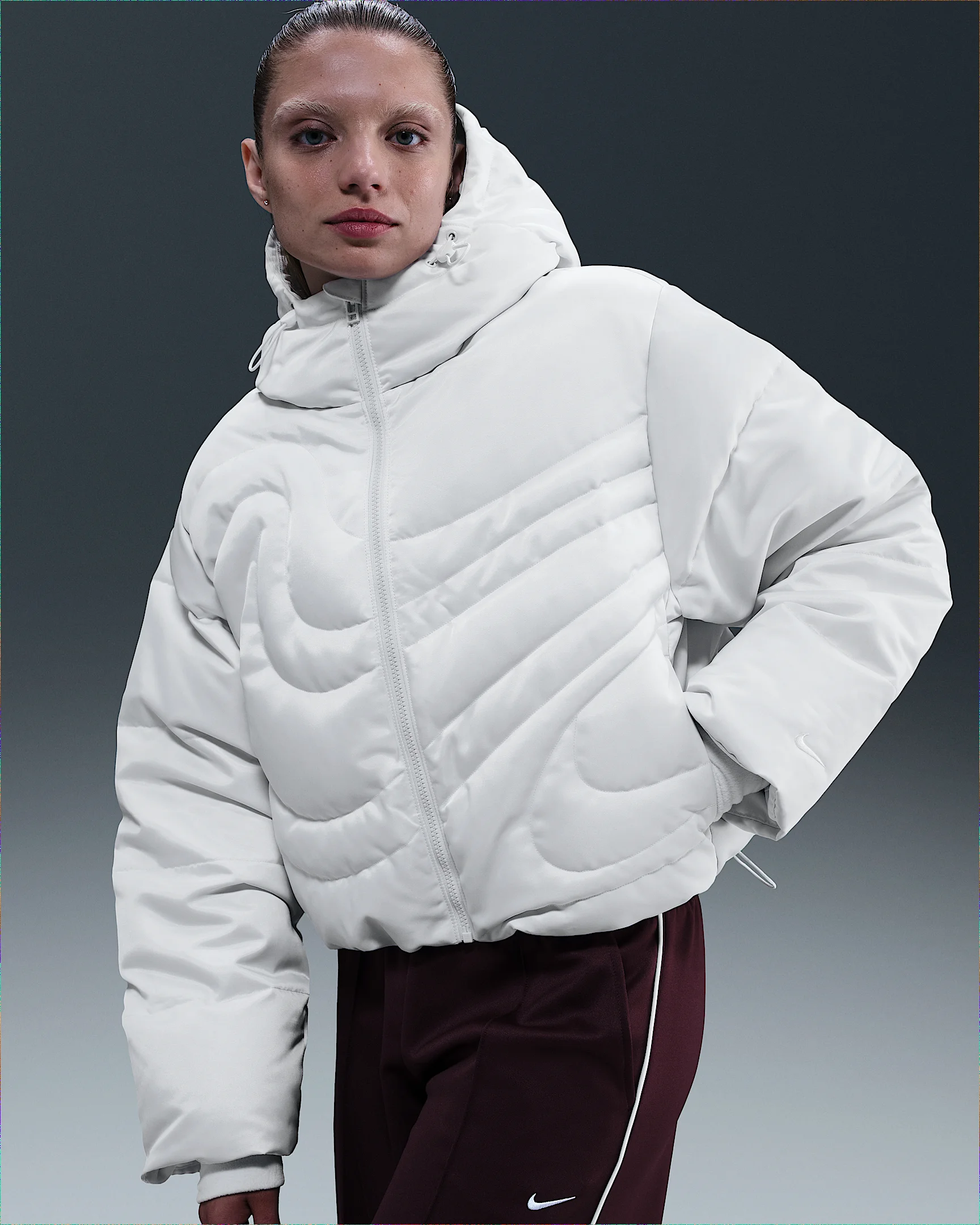 Nike Sportswear Swoosh Series Women's Therma-FIT Oversized Down Puffer Jacket - 1