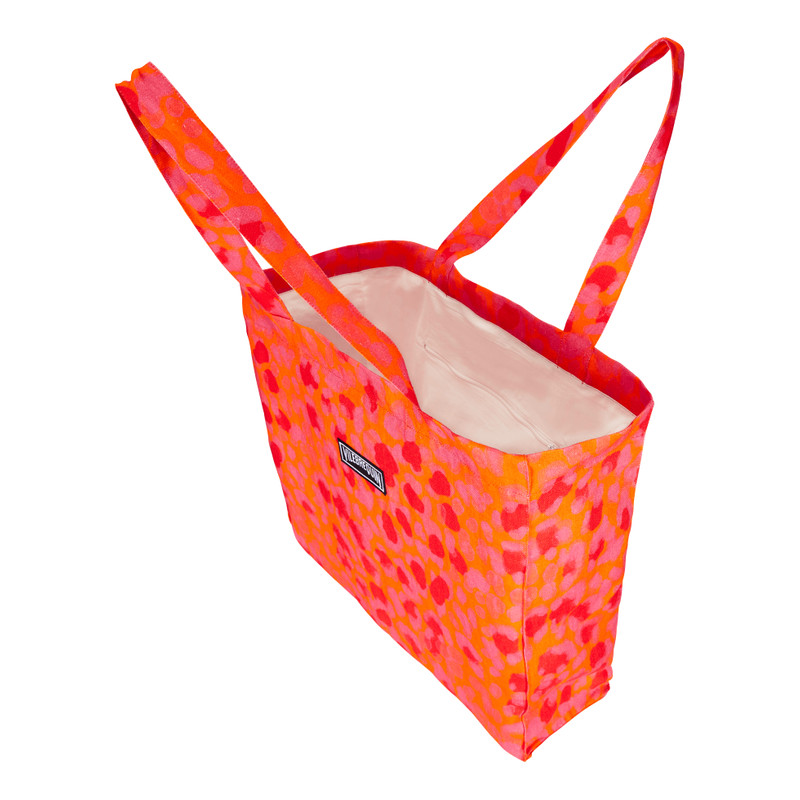 Vilebrequin Unisex Linen Beach Bag New Leopard outlook