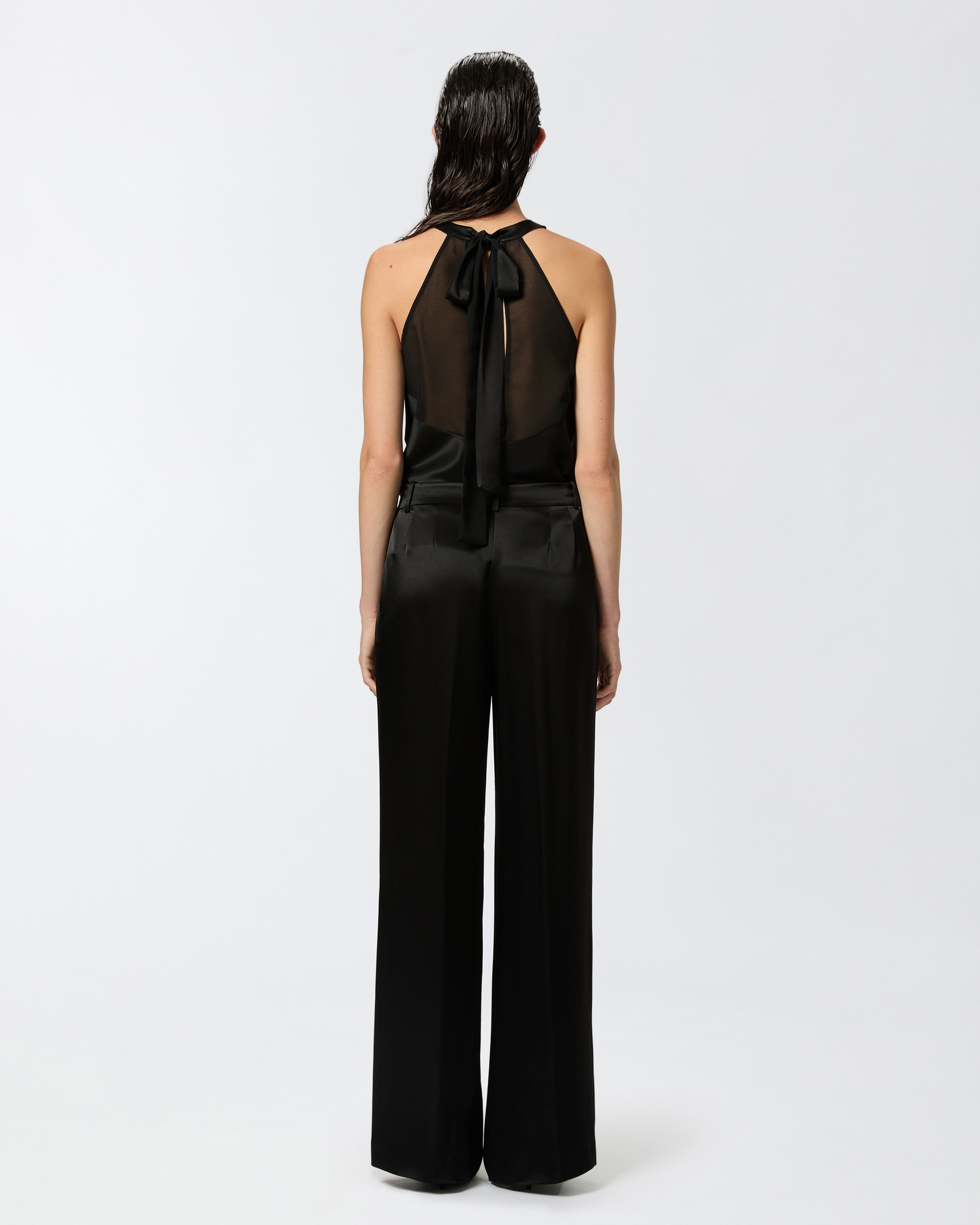 TAILORED SATIN TROUSERS - 4