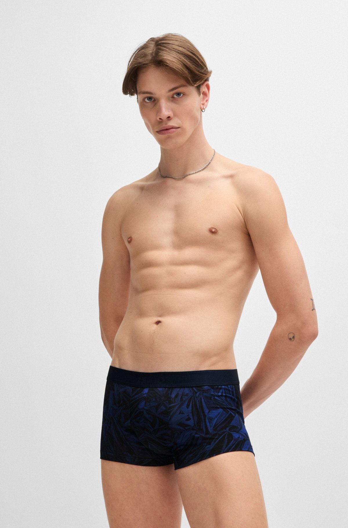 STRETCH-COTTON TRUNKS WITH SEASONAL PRINT - 2