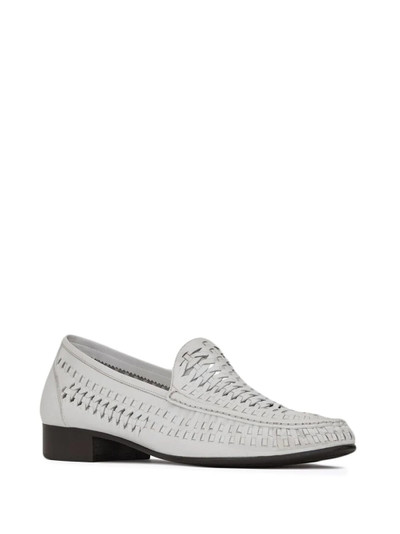 SAINT LAURENT interwoven-design round-toe loafers outlook