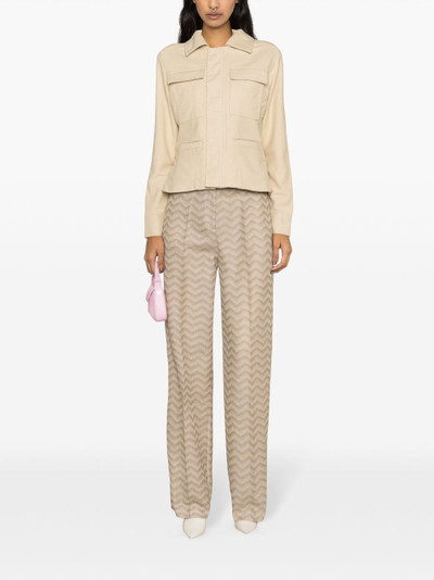 Missoni zigzag-woven straight-leg trousers outlook