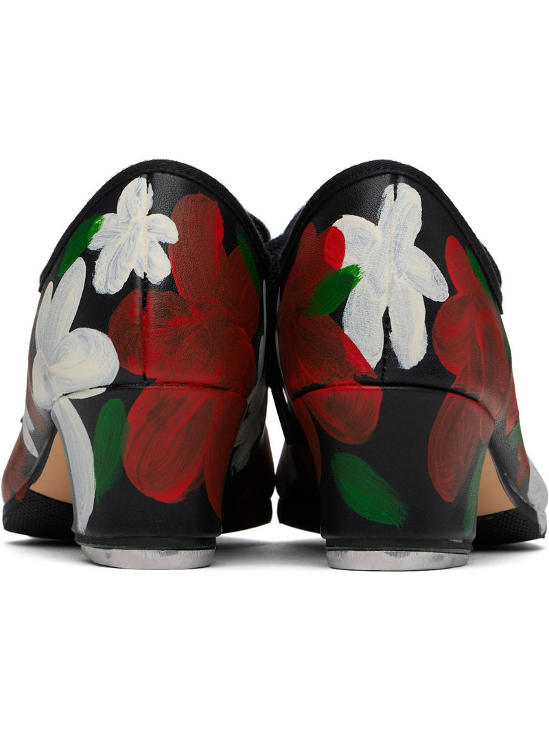 Black Flowers Tap Dance Shoes 2