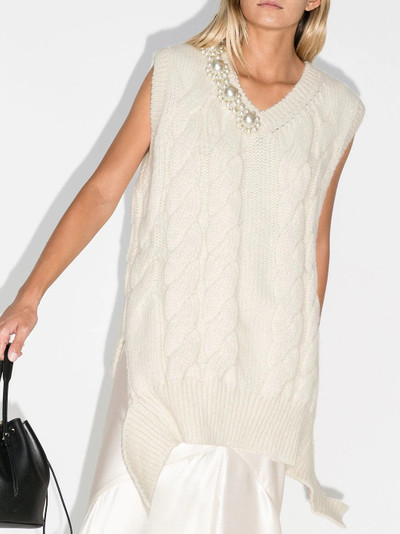 Simone Rocha cable-knit vest outlook