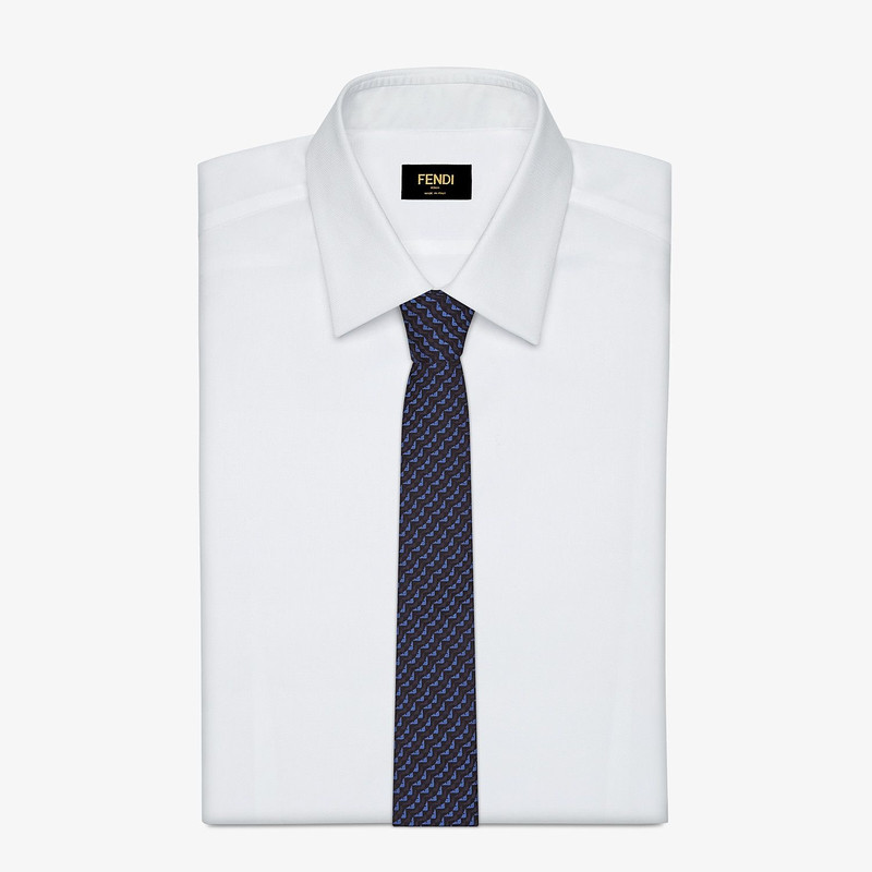 FENDI Blue silk tie outlook