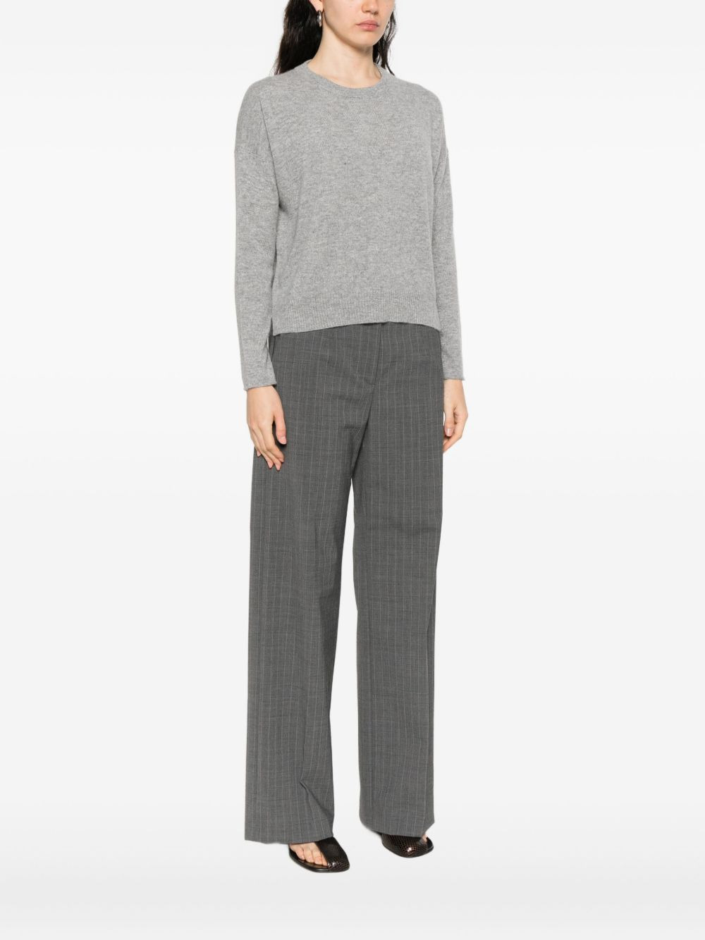 round-neck cashmere sweater - 3
