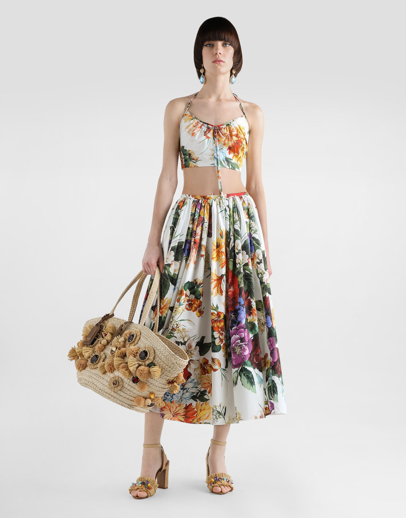 Dolce & Gabbana Flower-print poplin top outlook