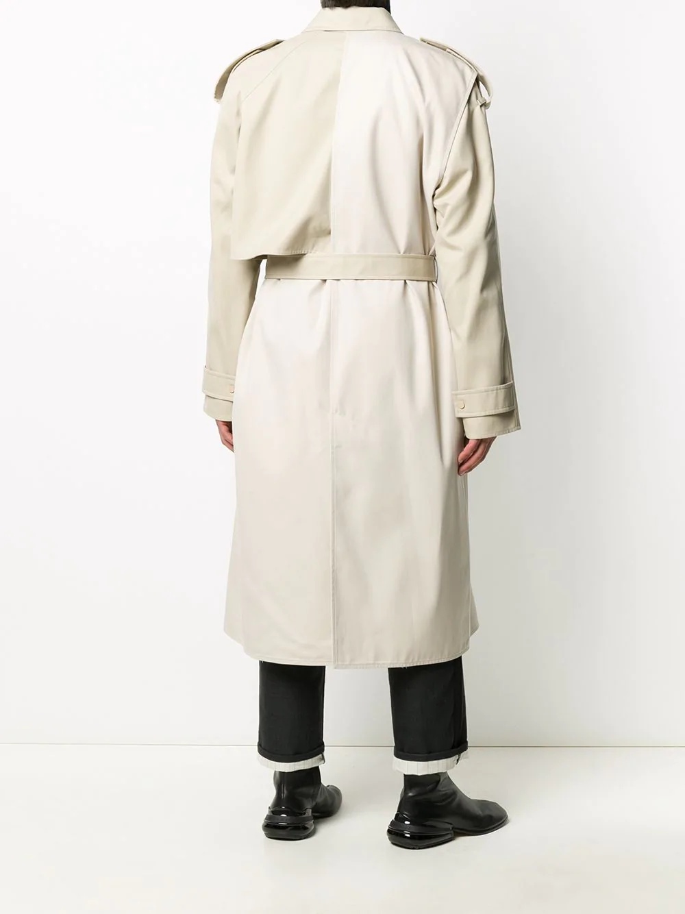 two-tone trench coat - 4