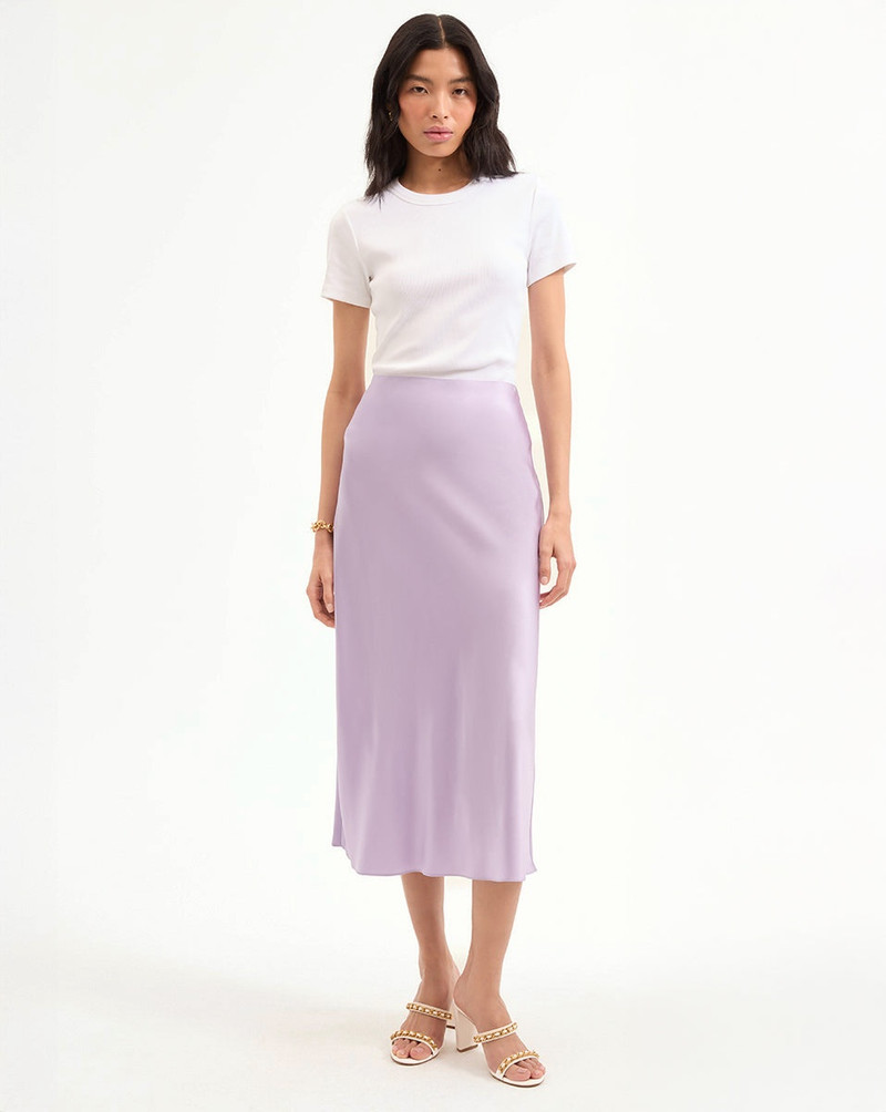 VERONICA BEARD CLOVER STRETCH-SILK SLIP SKIRT outlook