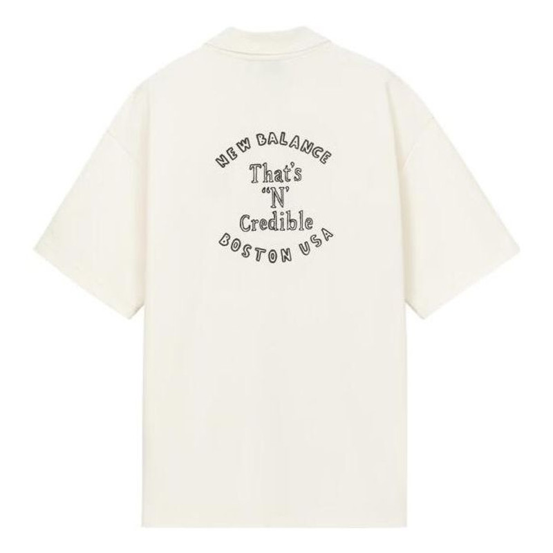 New Balance Casual Polo T-Shirt 'White' 5FD26161-IV 1