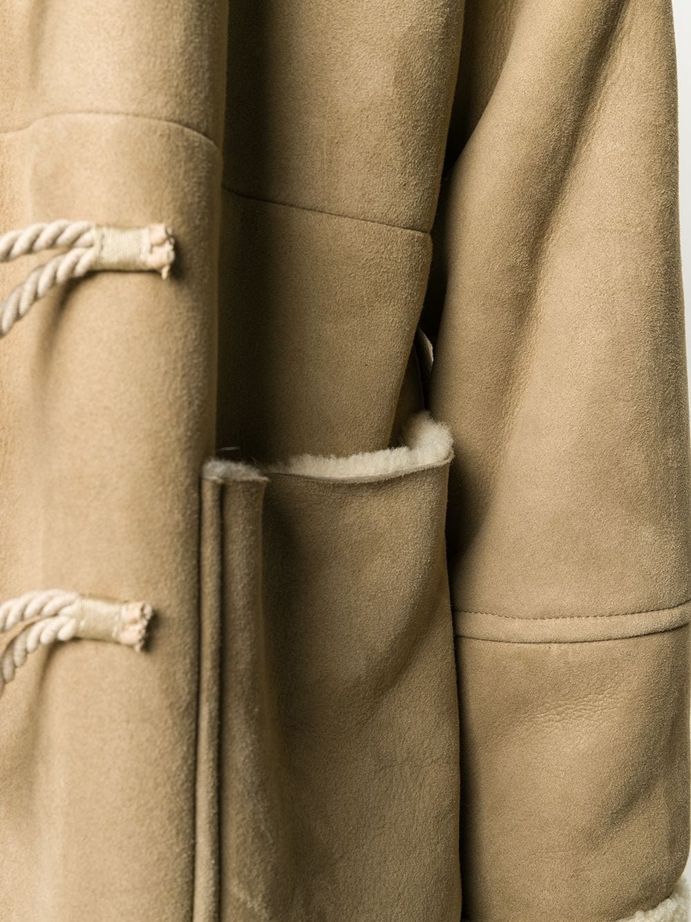 shearling-lined duffle coat - 5