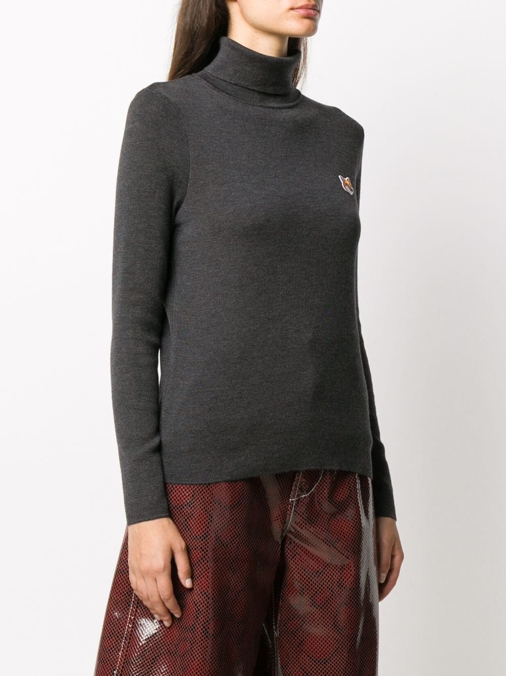 Fox Head logo patch knitted top - 3