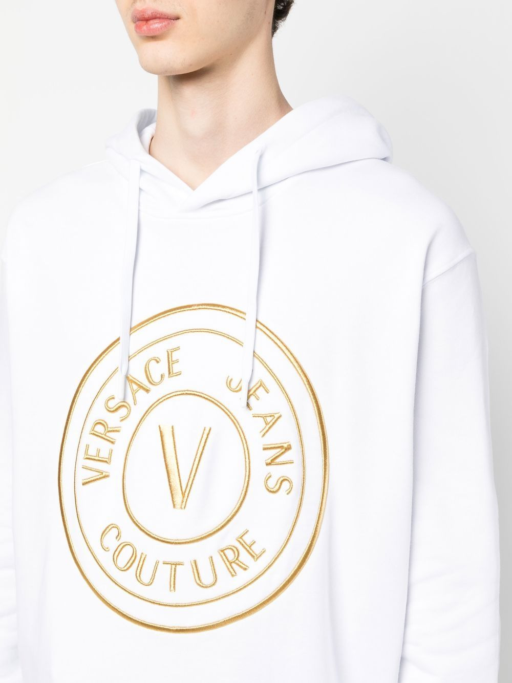 logo-print cotton hoodie - 5